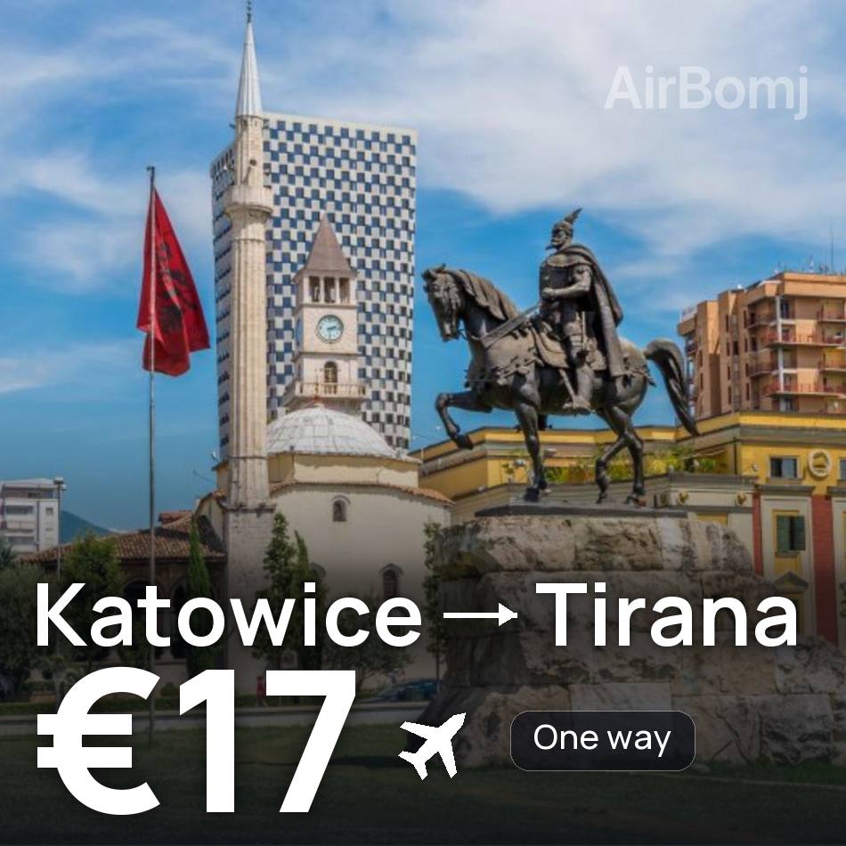 Biglietto aereo: Katowice — Tirana, €17