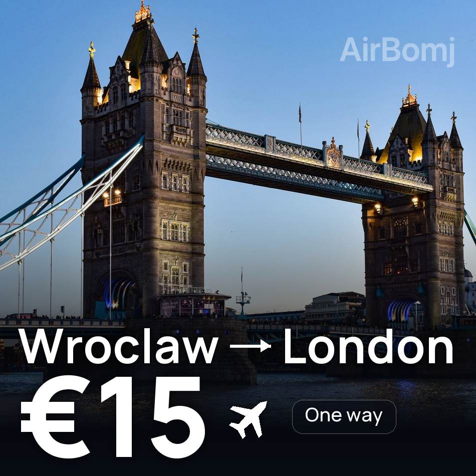 Biglietto aereo: Breslavia — Londra, €15