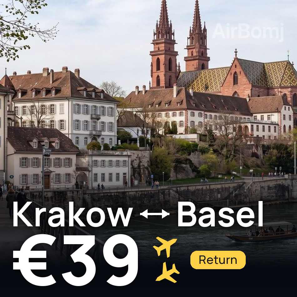 Biglietto aereo: Cracovia — Basilea, €39
