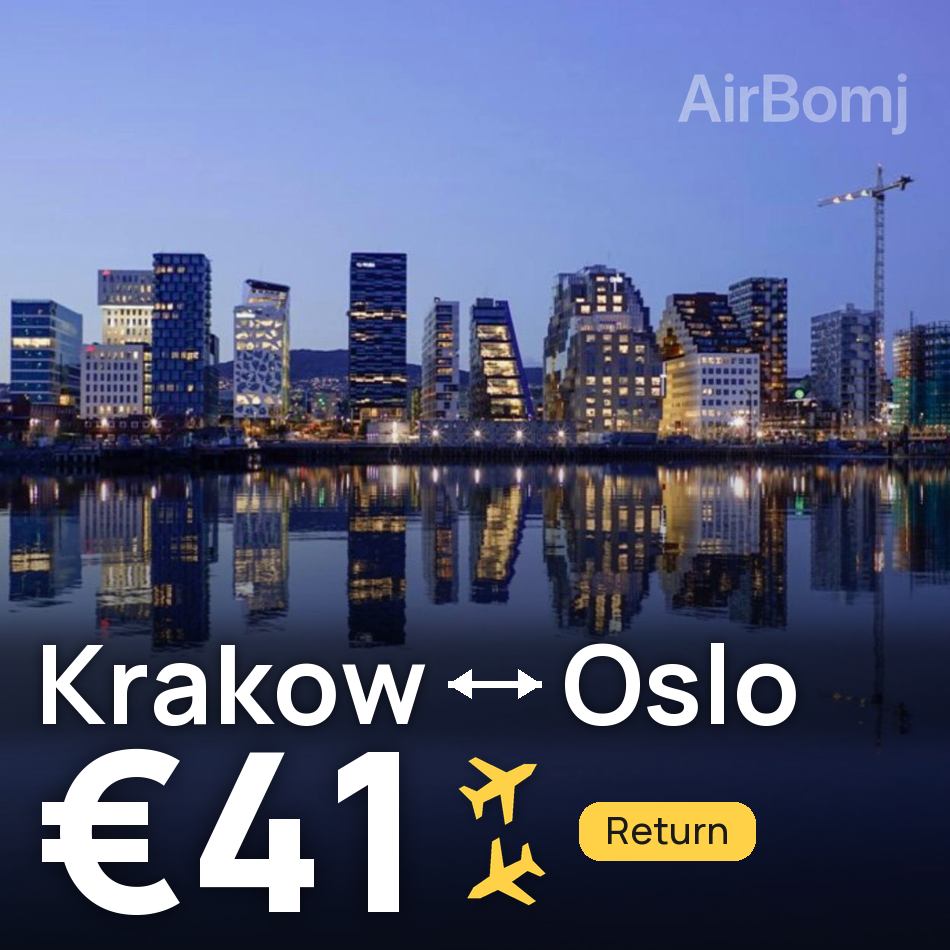 Biglietto aereo: Cracovia — Oslo, €41