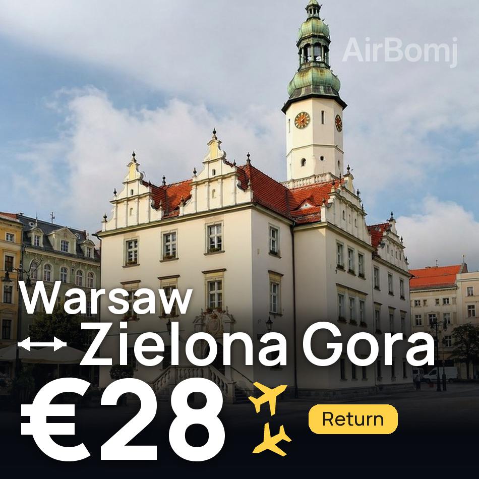 Biglietto aereo: Varsavia — Zielona Góra, €28