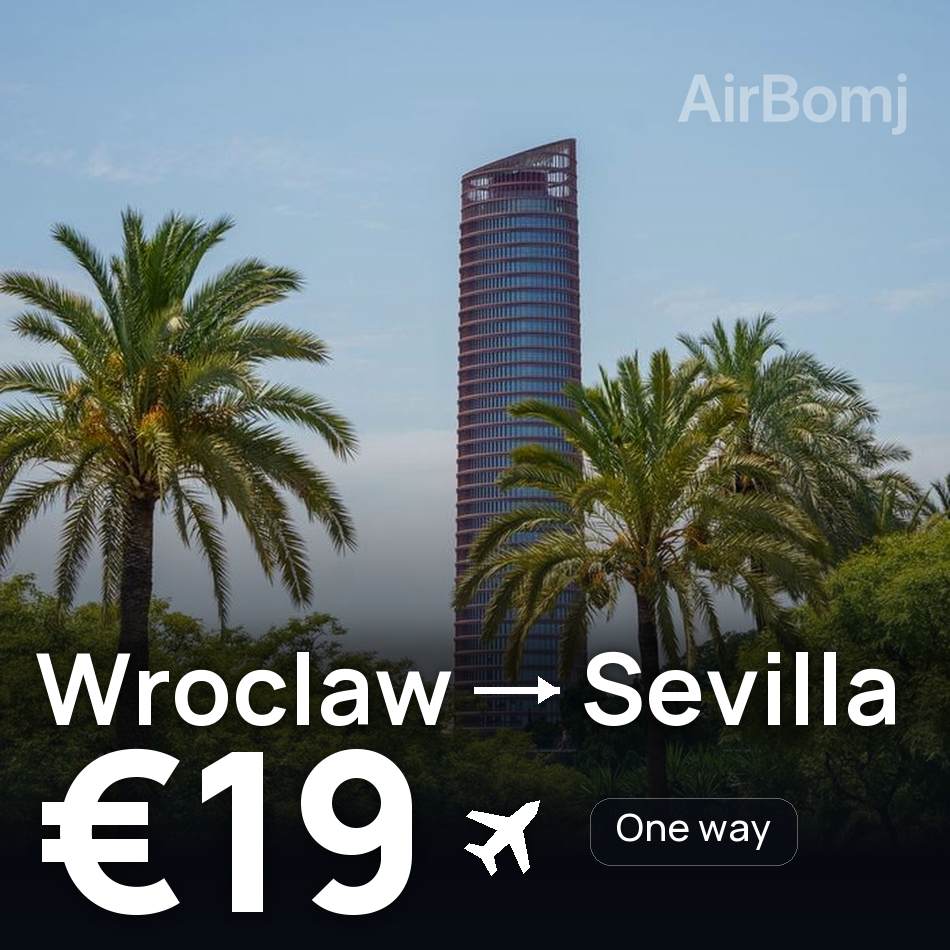 Biglietto aereo: Breslavia — Siviglia, €19