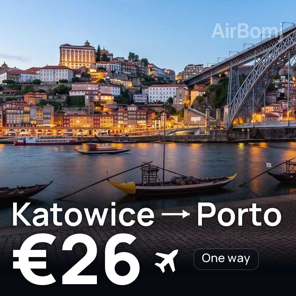 Biglietto aereo: Katowice — Porto, €26