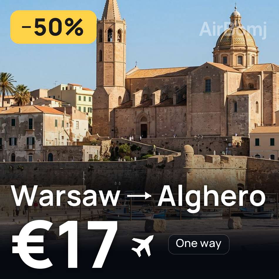Biglietto aereo: Varsavia — Alghero, €17