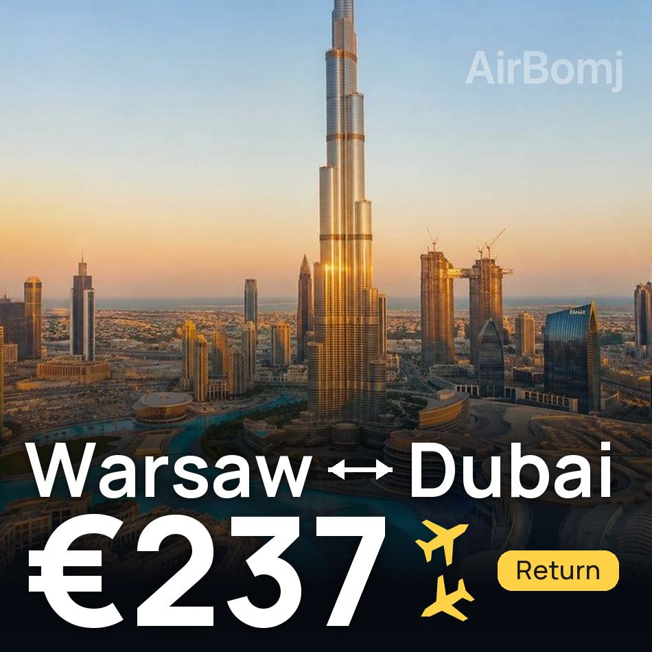 Biglietto aereo: Varsavia — Dubai, €237