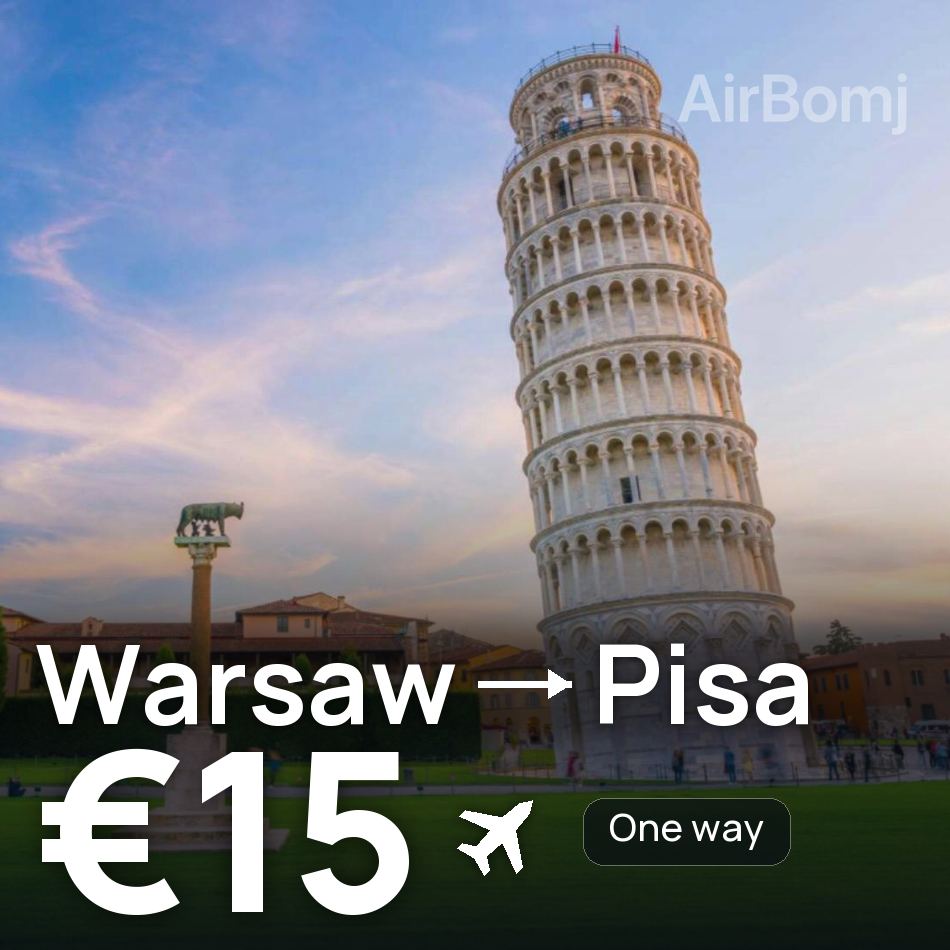 Biglietto aereo: Varsavia — Pisa, €15