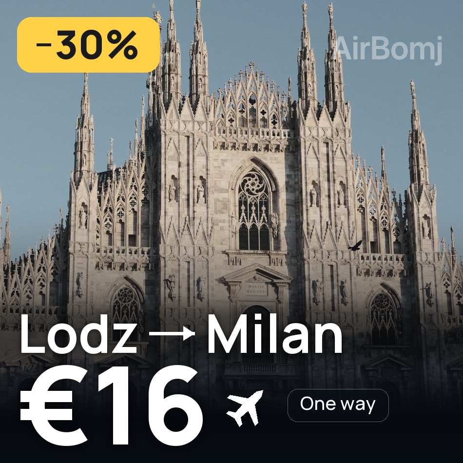 Biglietto aereo: Łódź — Milano, €16