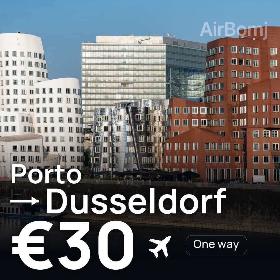 Bilet de avion: Porto — Dusseldorf, €30