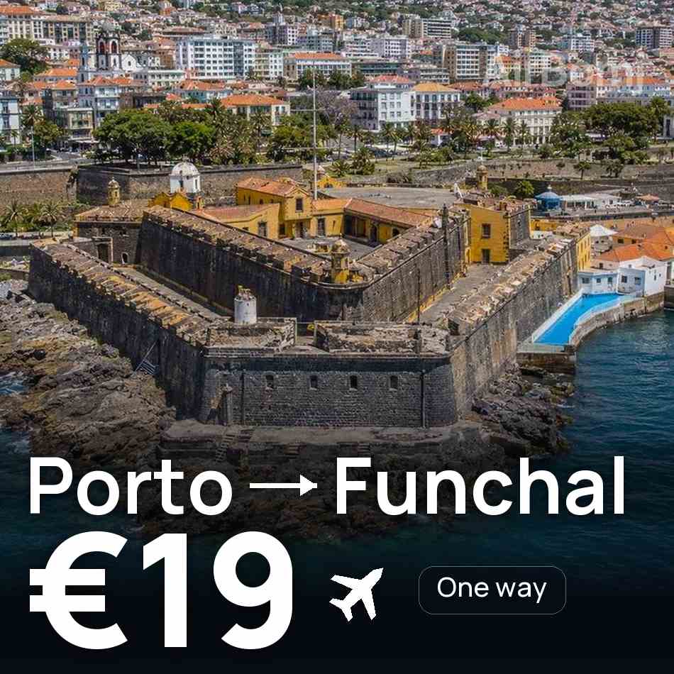 Bilet de avion: Porto — Funchal, €19