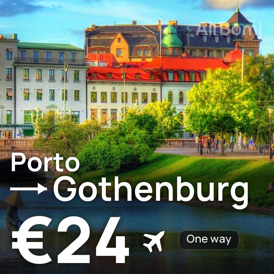 Bilet de avion: Porto — Gothenburg, €24