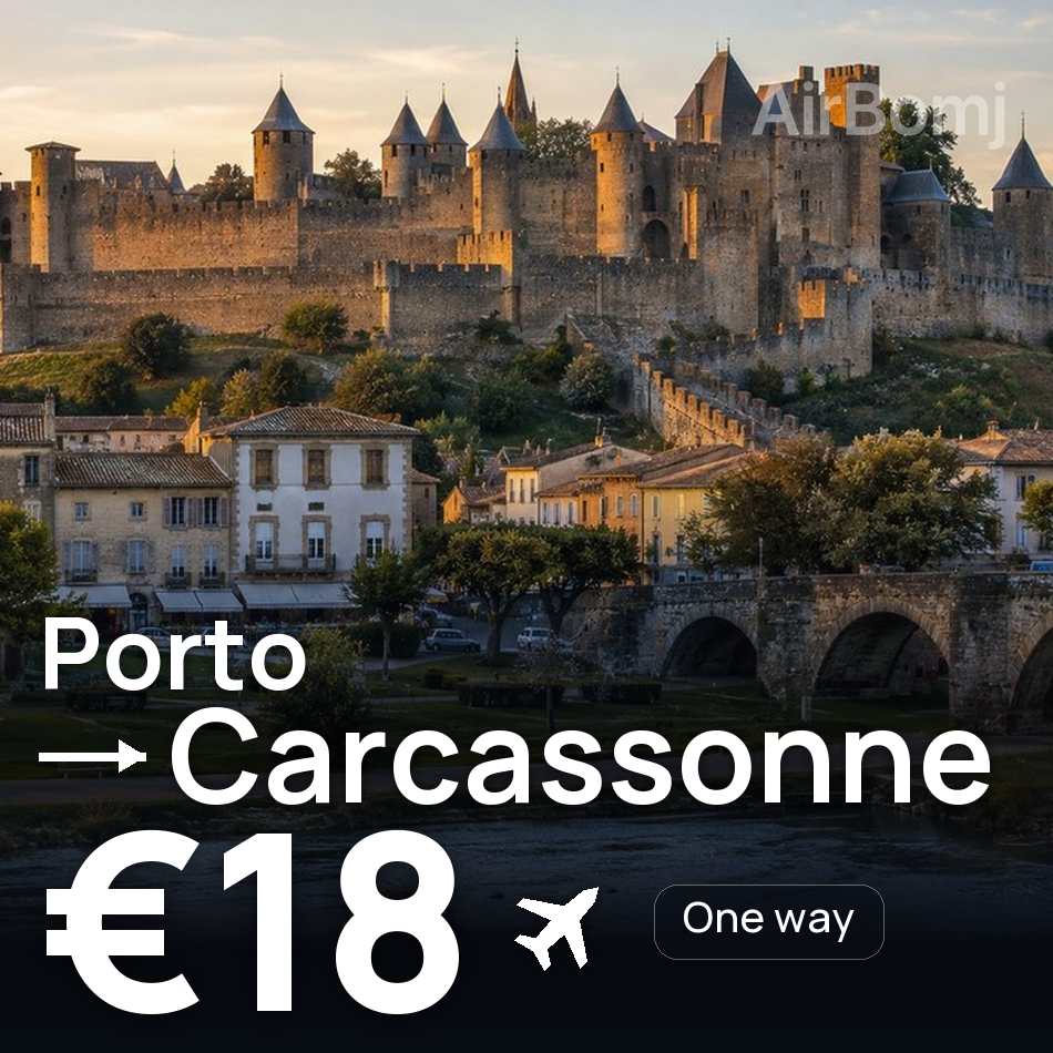 Bilet de avion: Porto — Carcassonne, €18