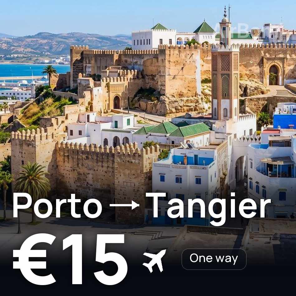 Bilet de avion: Porto — Tangier, €15