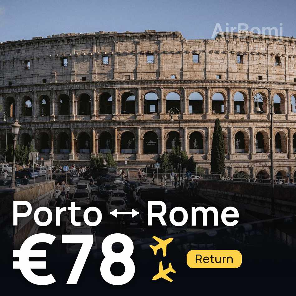 Bilet de avion: Porto — Rome, €78