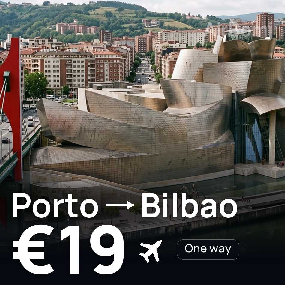 Bilet de avion: Porto — Bilbao, €19