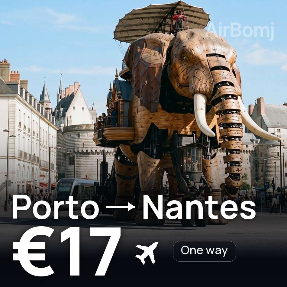 Bilet de avion: Porto — Nantes, €17