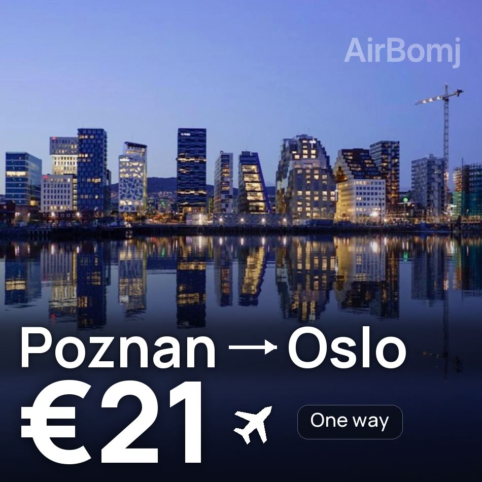 Flugticket: Posen — Oslo, €21