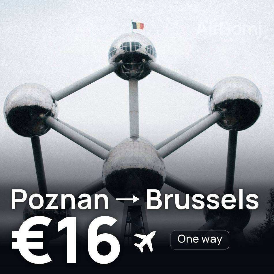 Billet d'avion : Poznań — Bruxelles, €16