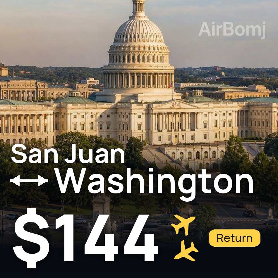 Billet d'avion : San Juan — Washington, $144