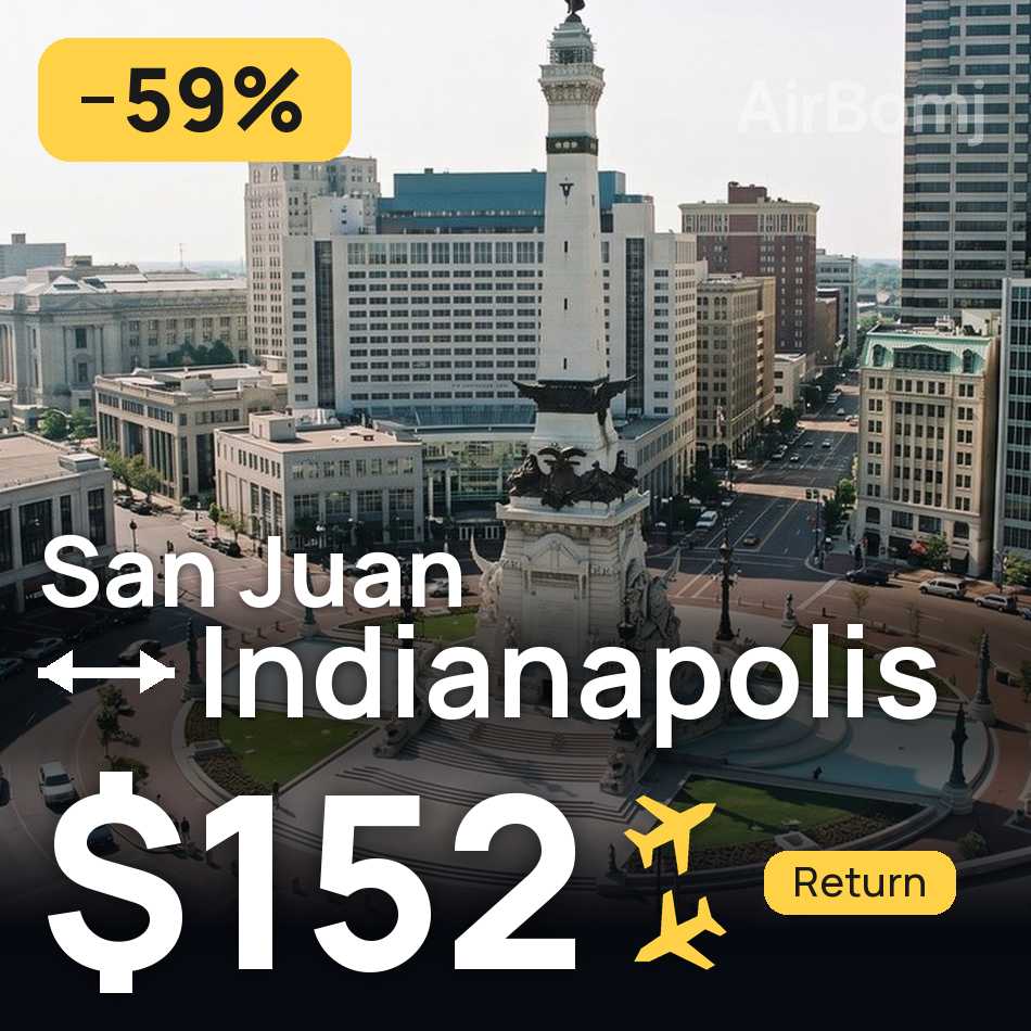 Billet d'avion : San Juan — Indianapolis, $152