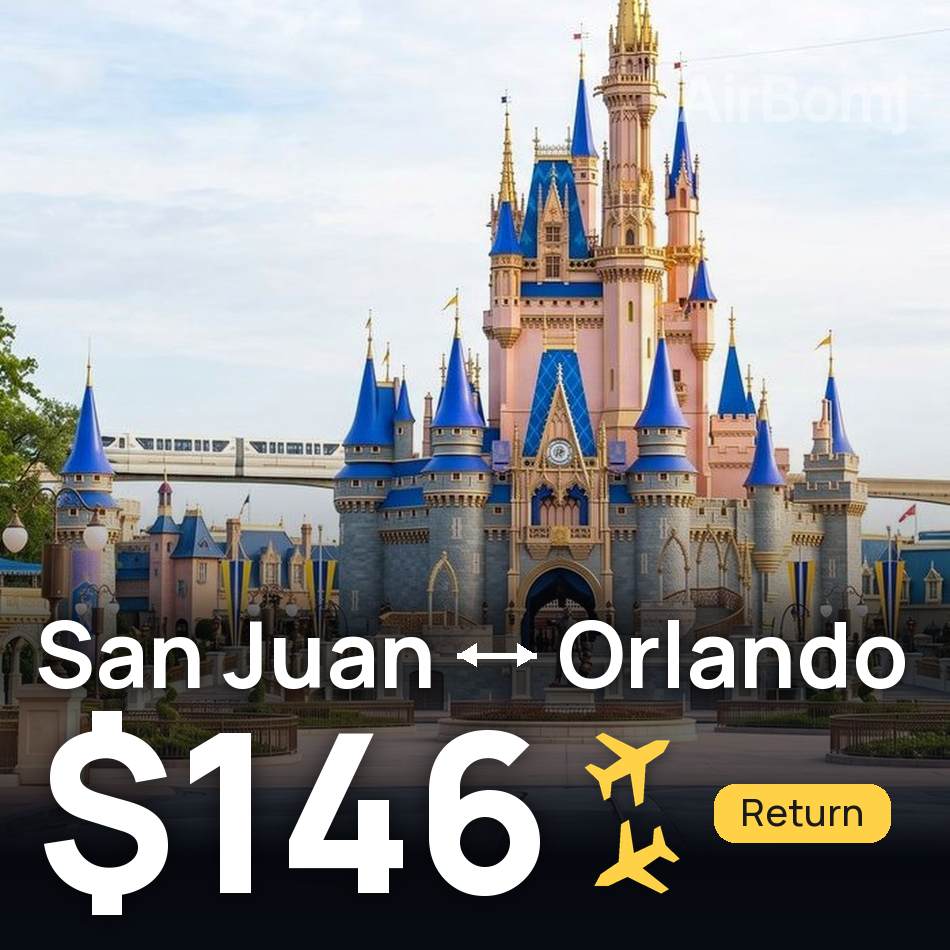 Billete de avión: San Juan — Orlando, $146