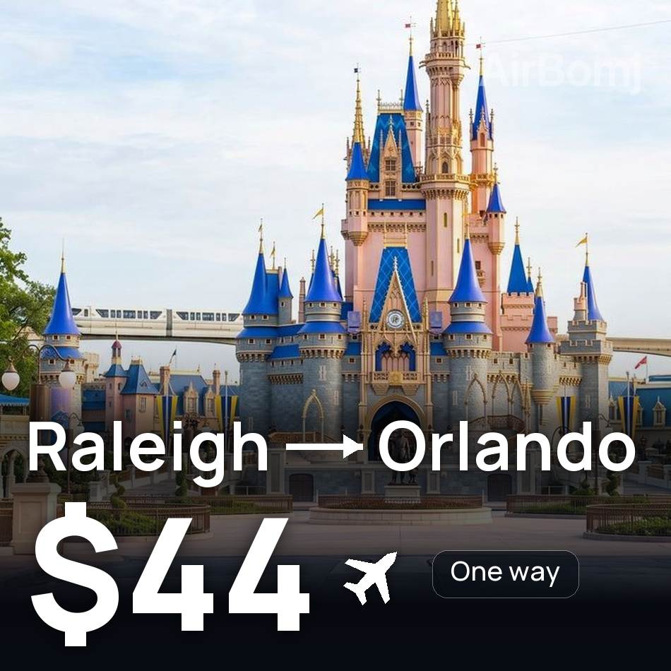 Bilet de avion: Raleigh — Orlando, $44