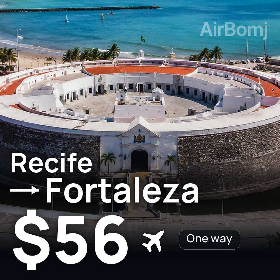 Uçak bileti: Recife — Fortaleza, $56