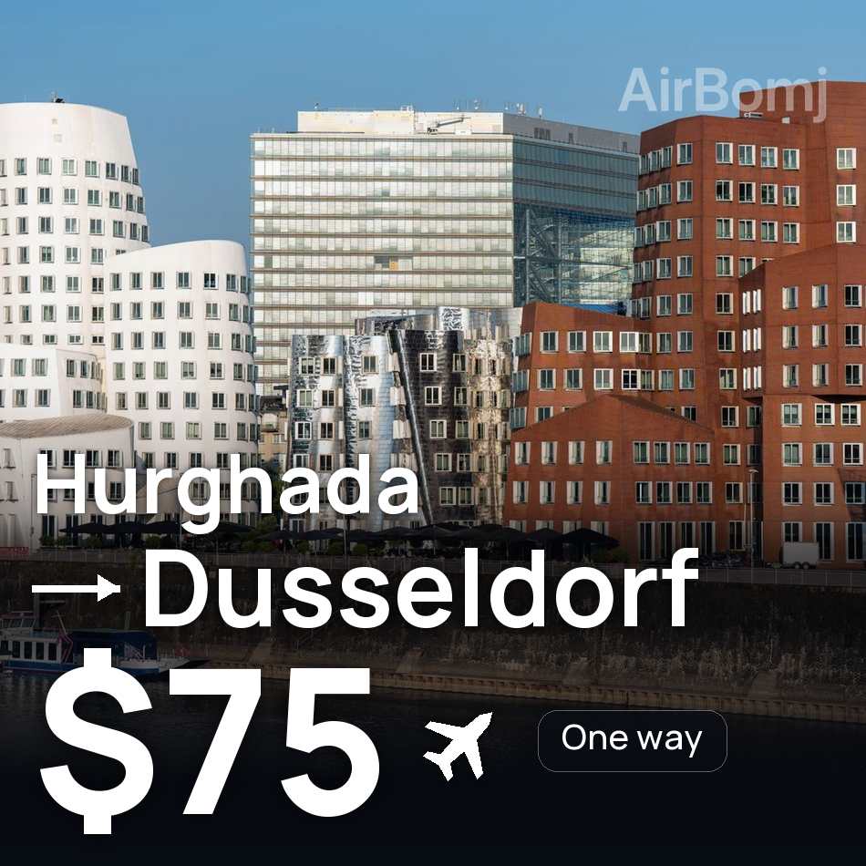 Uçak bileti: Hurgada — Düsseldorf, $75