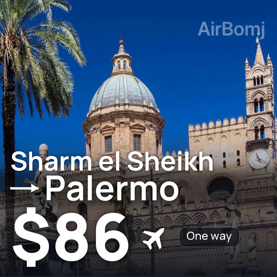 Uçak bileti: Şarm El-Şeyh — Palermo, $86