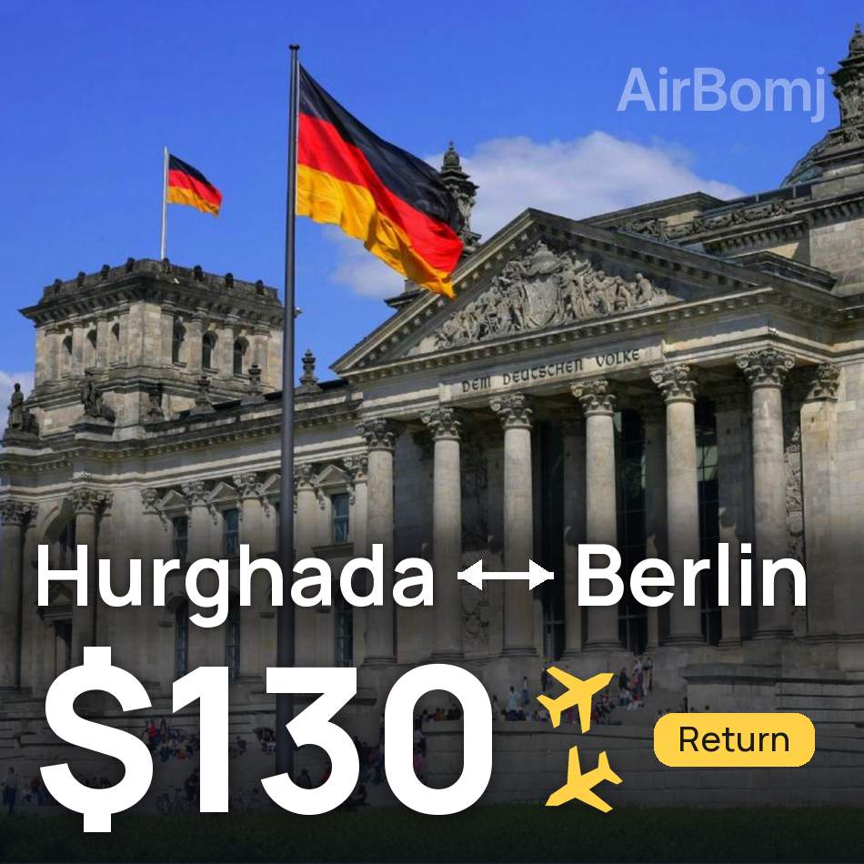 Uçak bileti: Hurgada — Berlin, $130