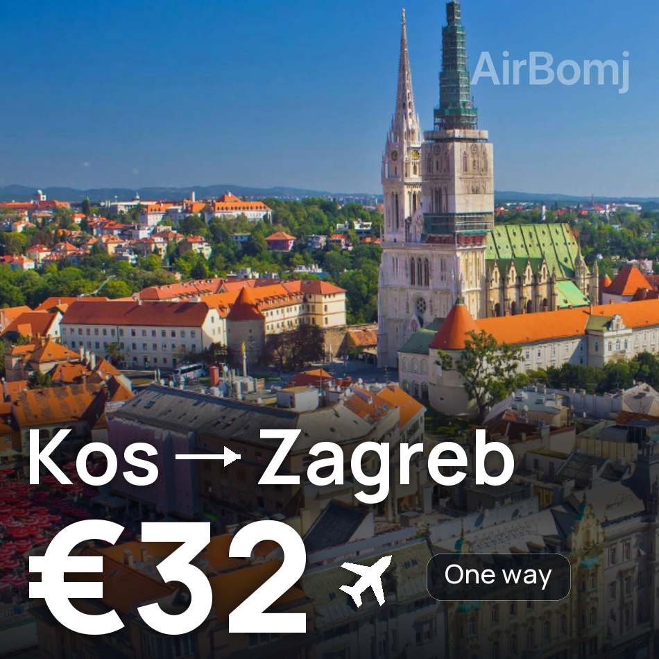 Flugticket: Kos — Zagreb, €32