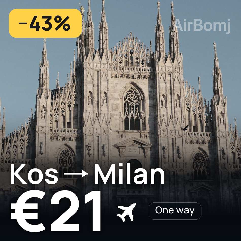 Flugticket: Kos — Mailand, €21
