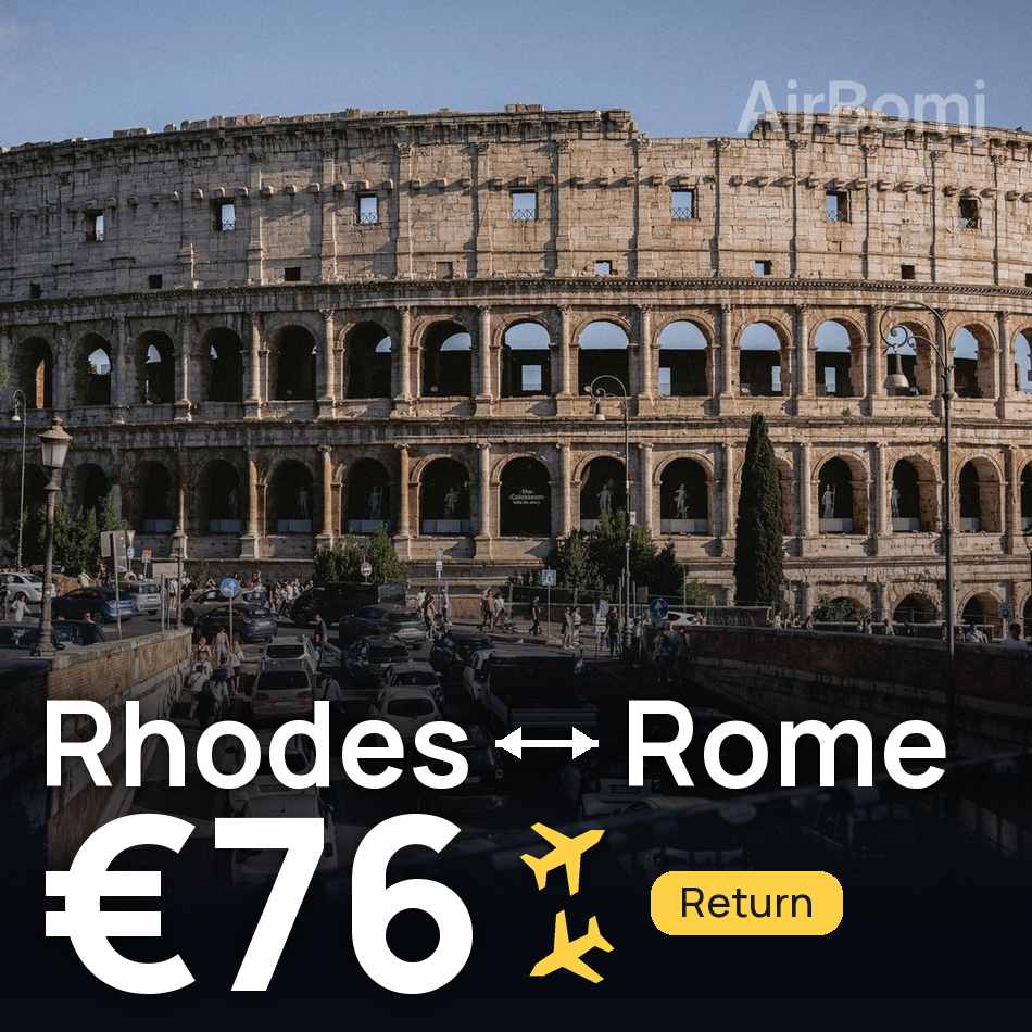 Flugticket: Rhodos — Rom, €76