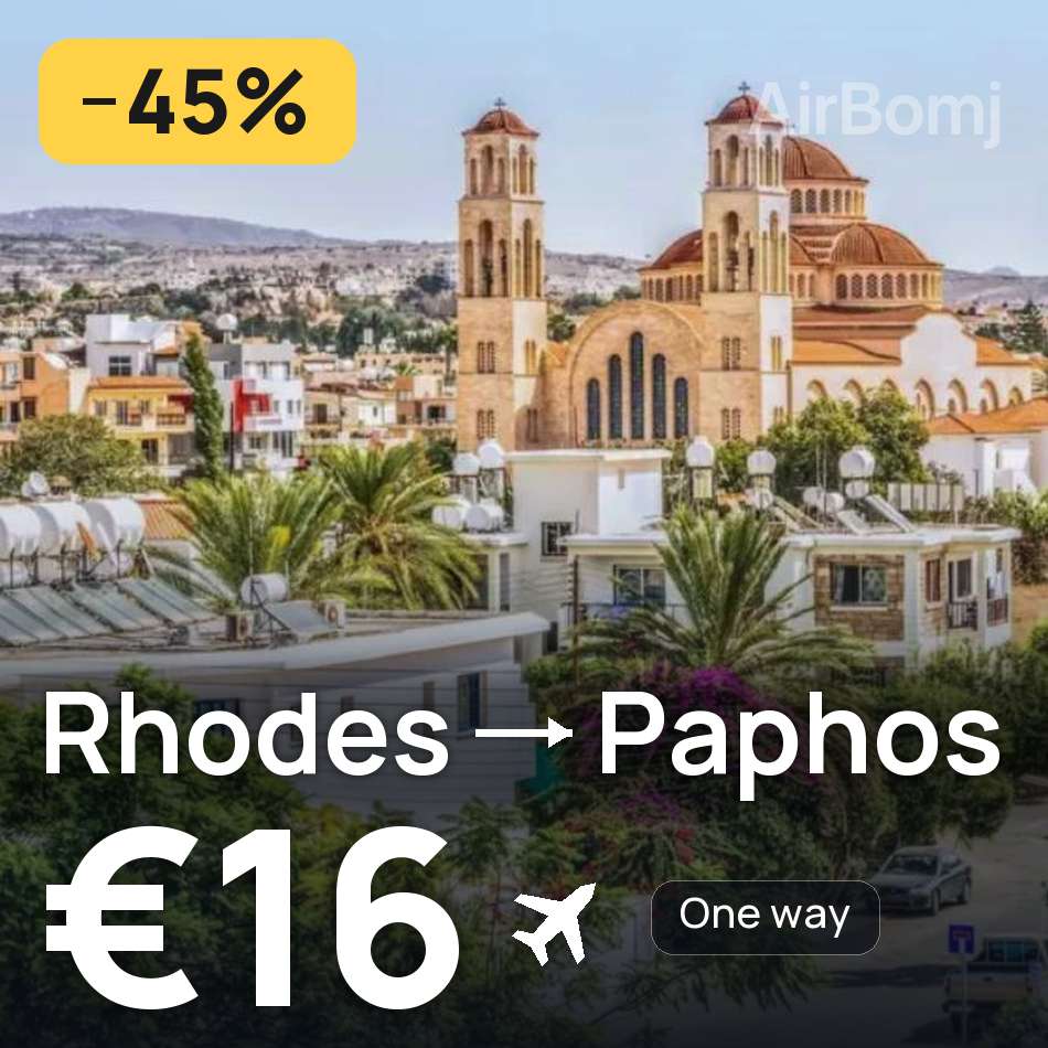 Flugticket: Rhodos — Paphos, €16