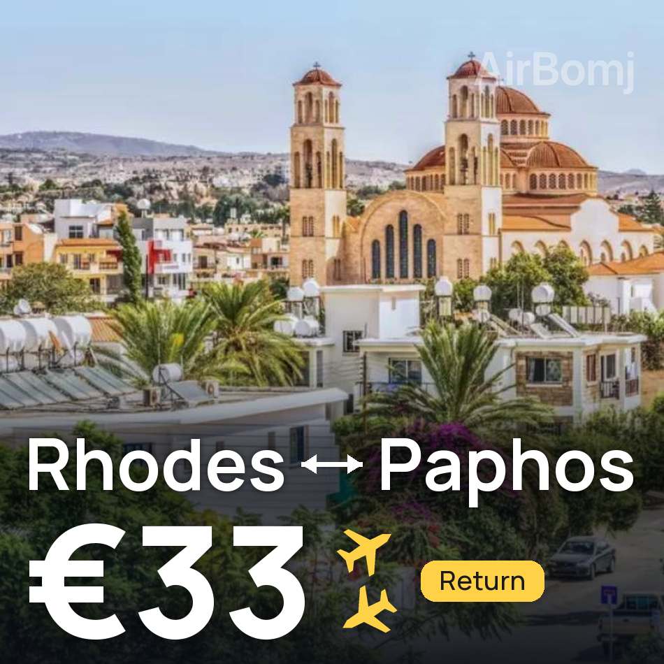 Flugticket: Rhodos — Paphos, €33