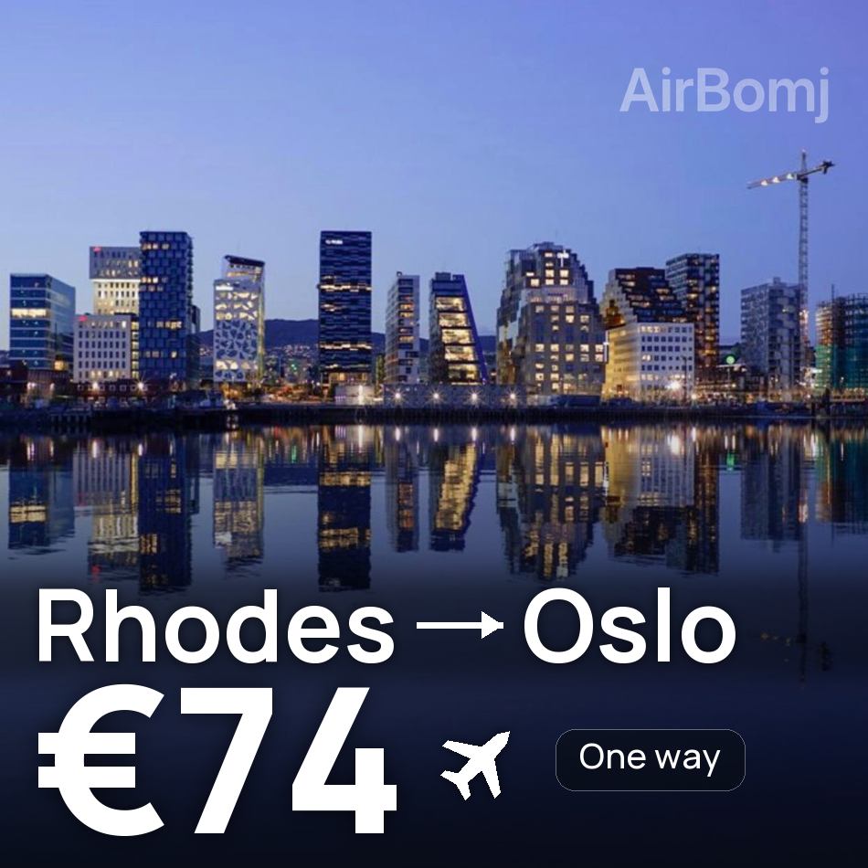 Flugticket: Rhodos — Oslo, €74