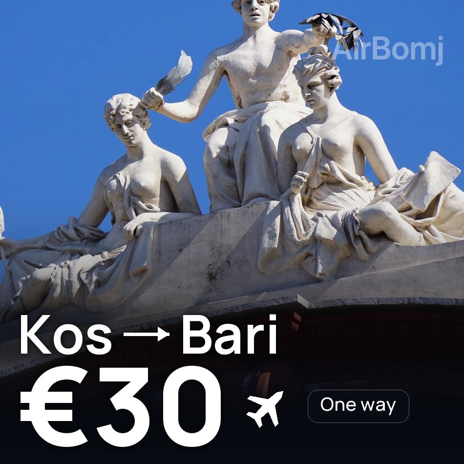 Flugticket: Kos — Bari, €30