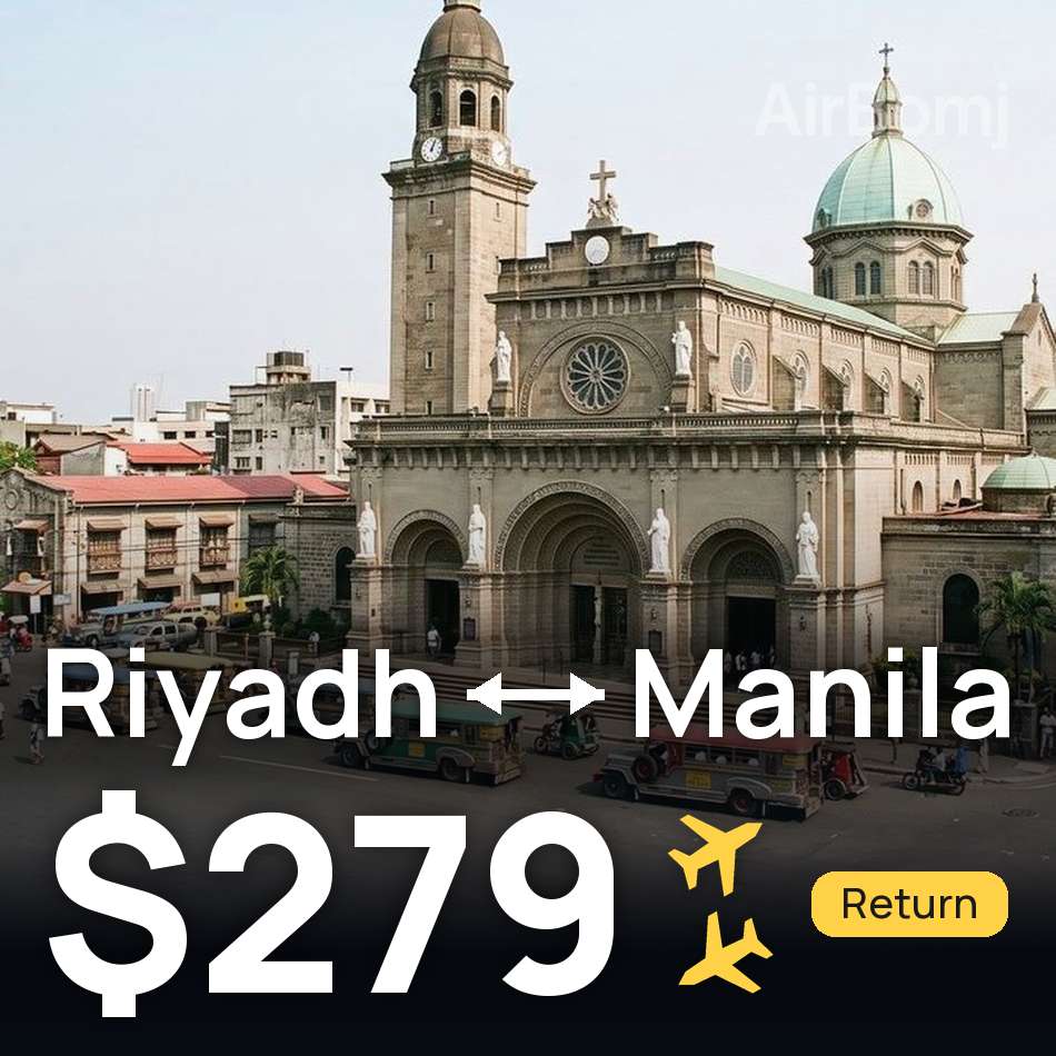 تذكرة طيران: الرياض — مانيلا، $279