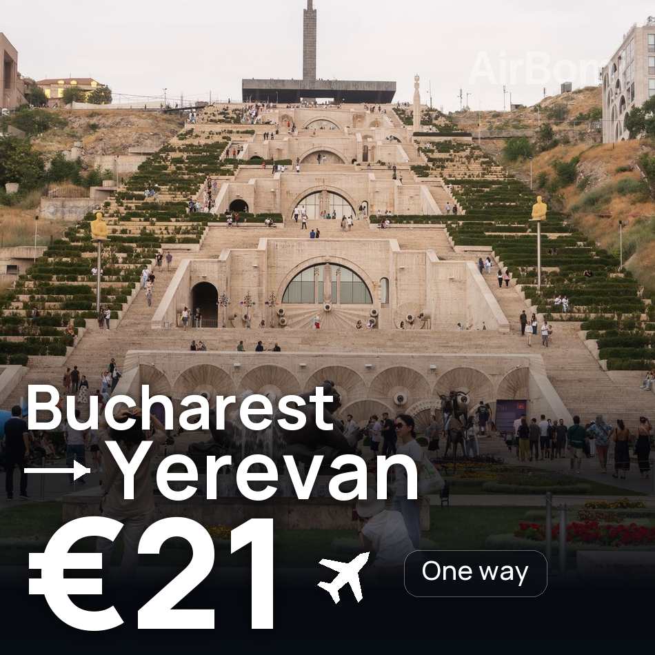 Billet d'avion : Bucarest — Erevan, €21