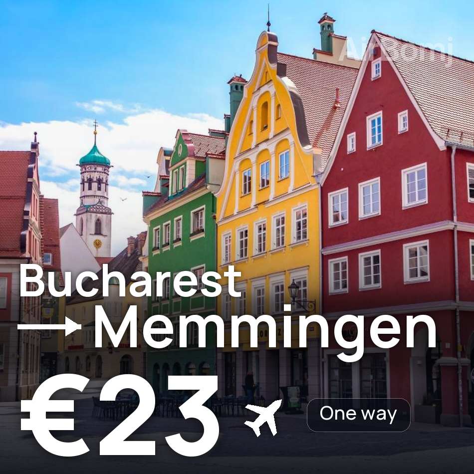 Bilet de avion: Bucharest — Memmingen, €23