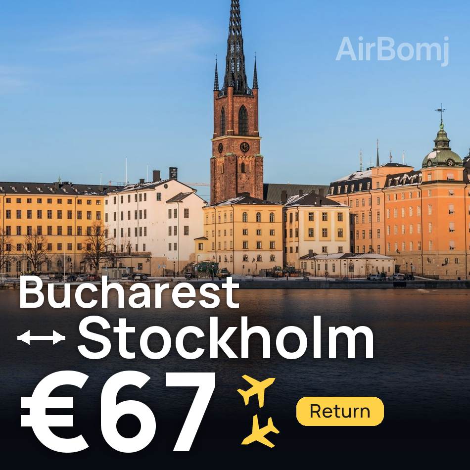 Billet d'avion : Bucarest — Stockholm, €67