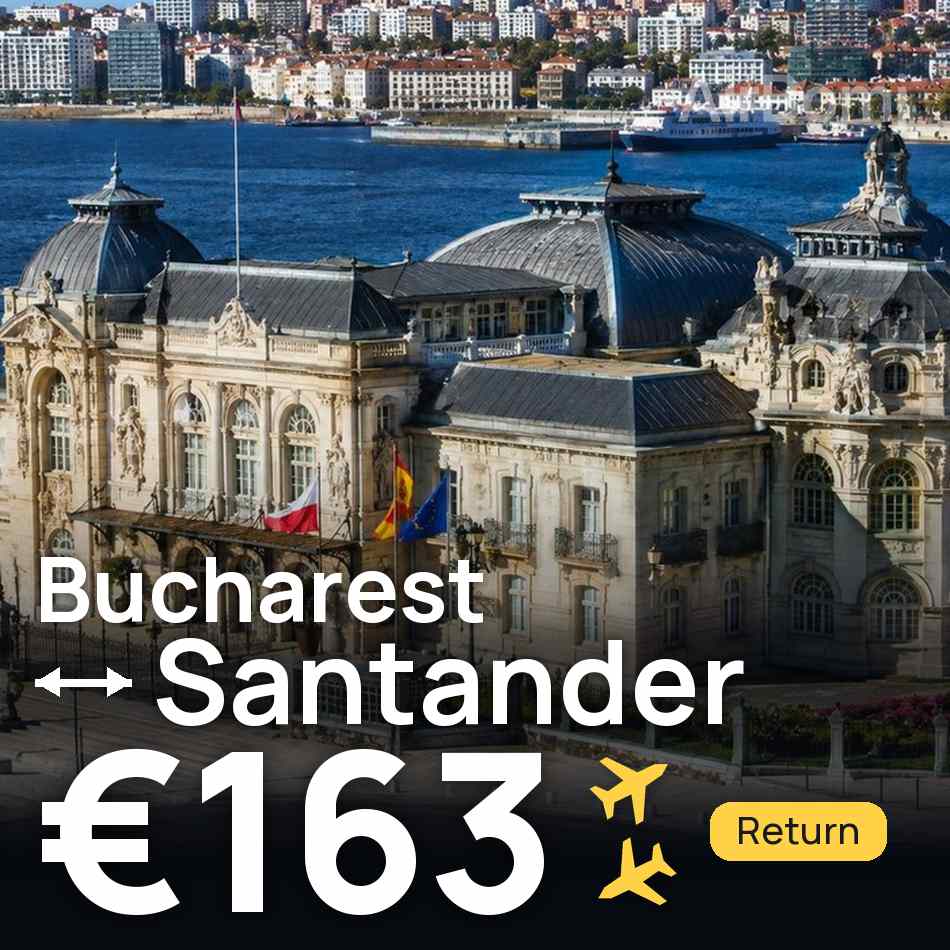 Billet d'avion : Bucarest — Santander, €163