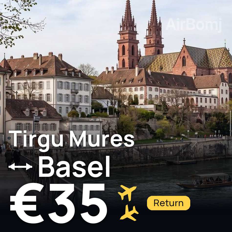 Billet d'avion : Târgu Mureș — Bâle, €35