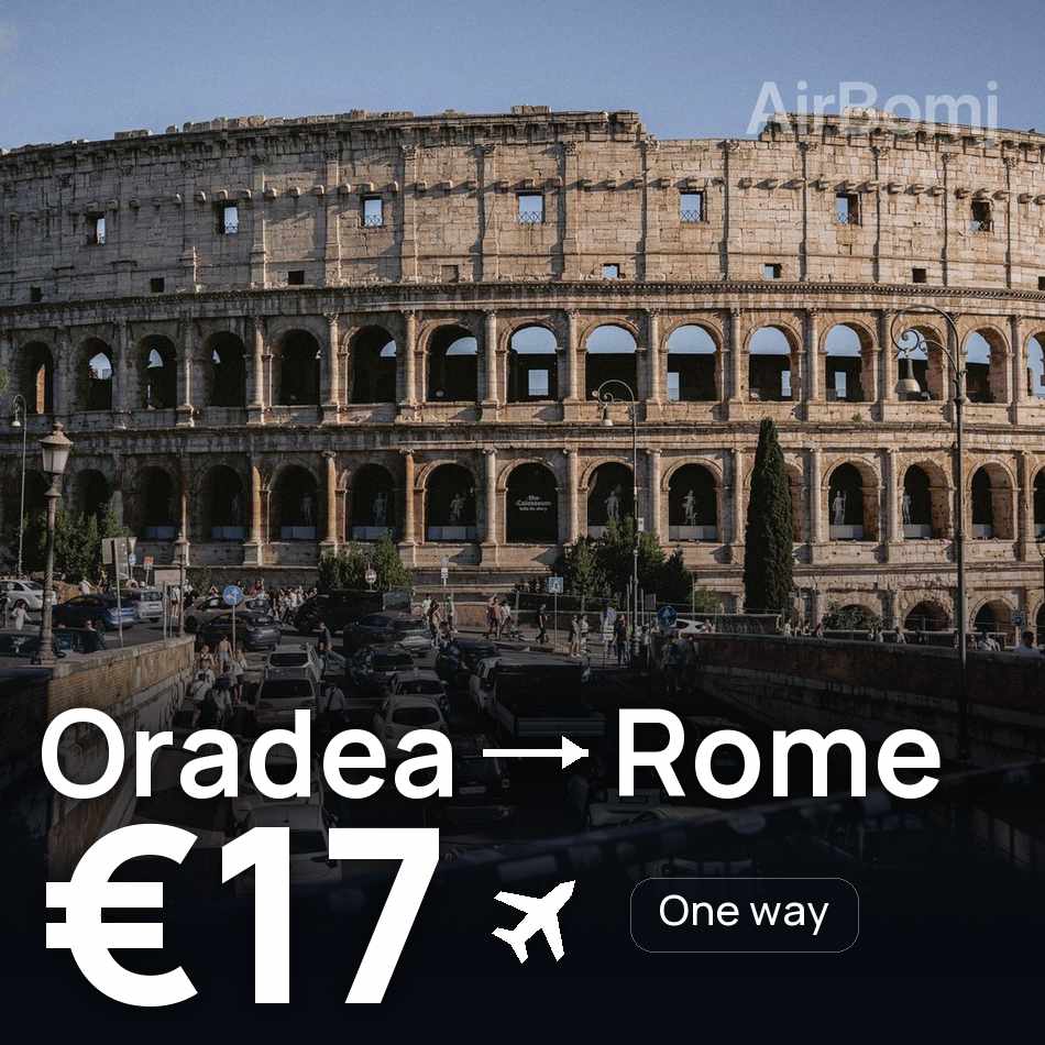 Billet d'avion : Oradea — Rome, €17