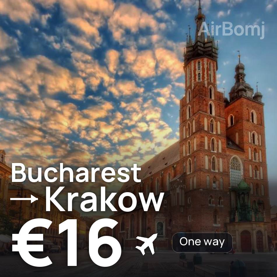 Billet d'avion : Bucarest — Cracovie, €16