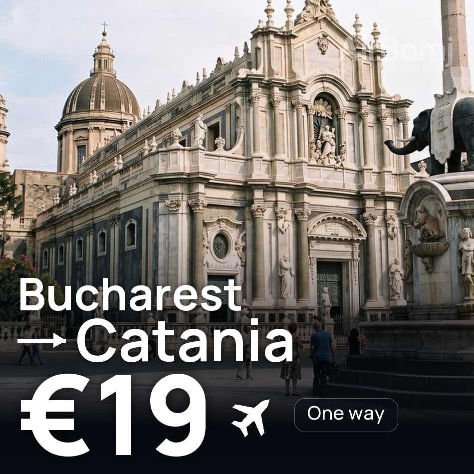 Billet d'avion : Bucarest — Catane, €19