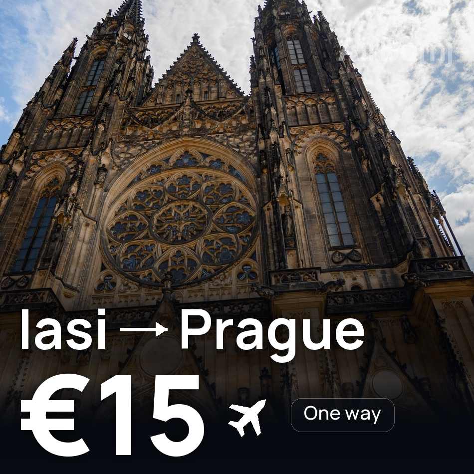 Billet d'avion : Iassy — Prague, €15