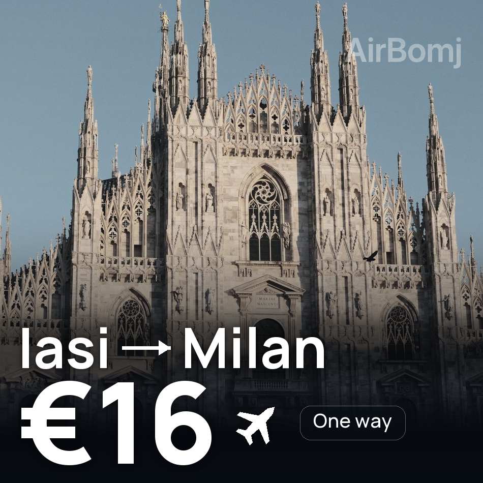 Billet d'avion : Iassy — Milan, €16