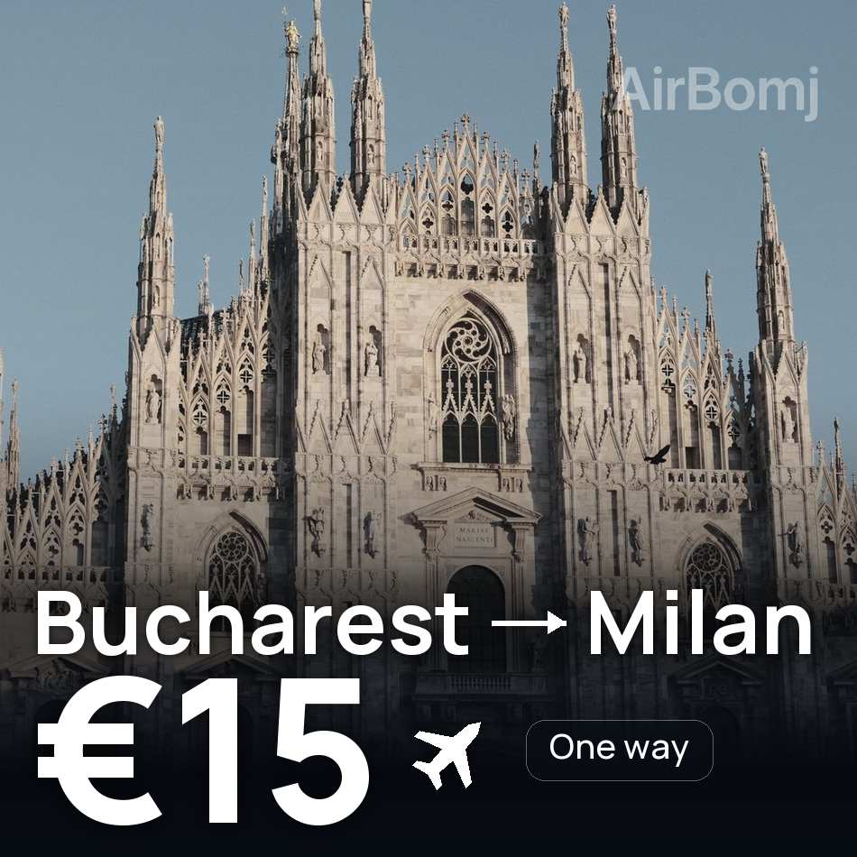 Bilet lotniczy: Bukareszt — Mediolan, €15