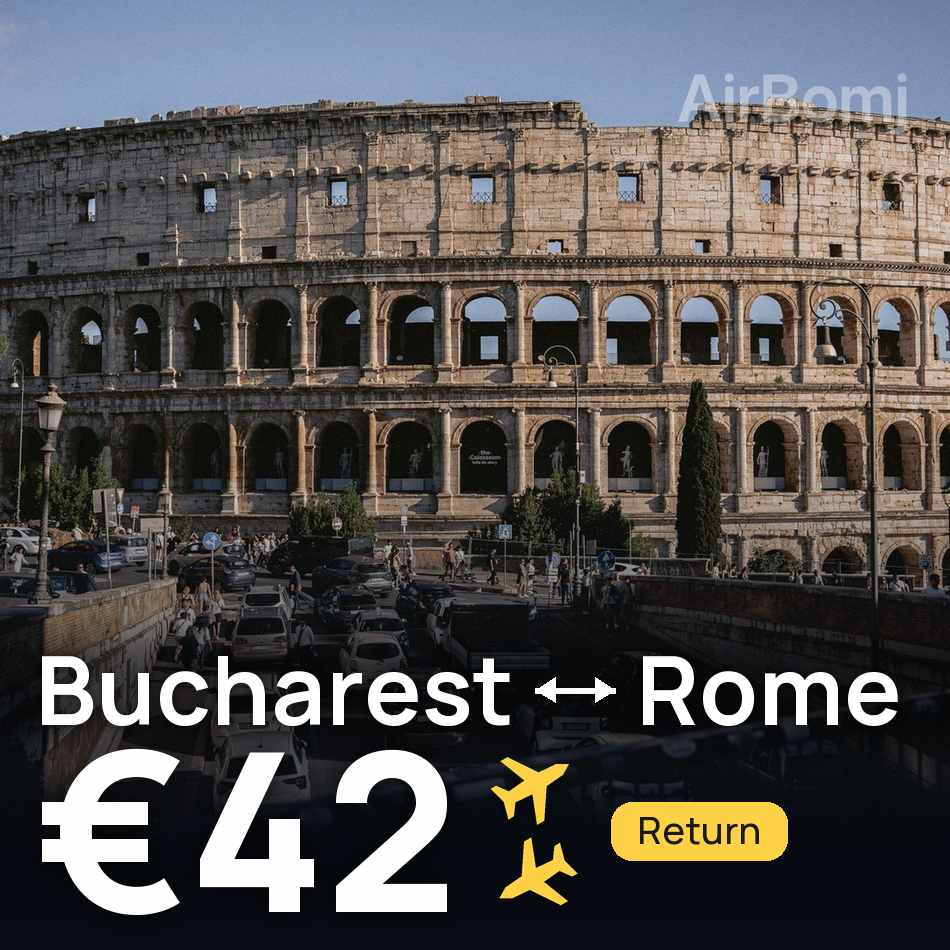 Billet d'avion : Bucarest — Rome, €42