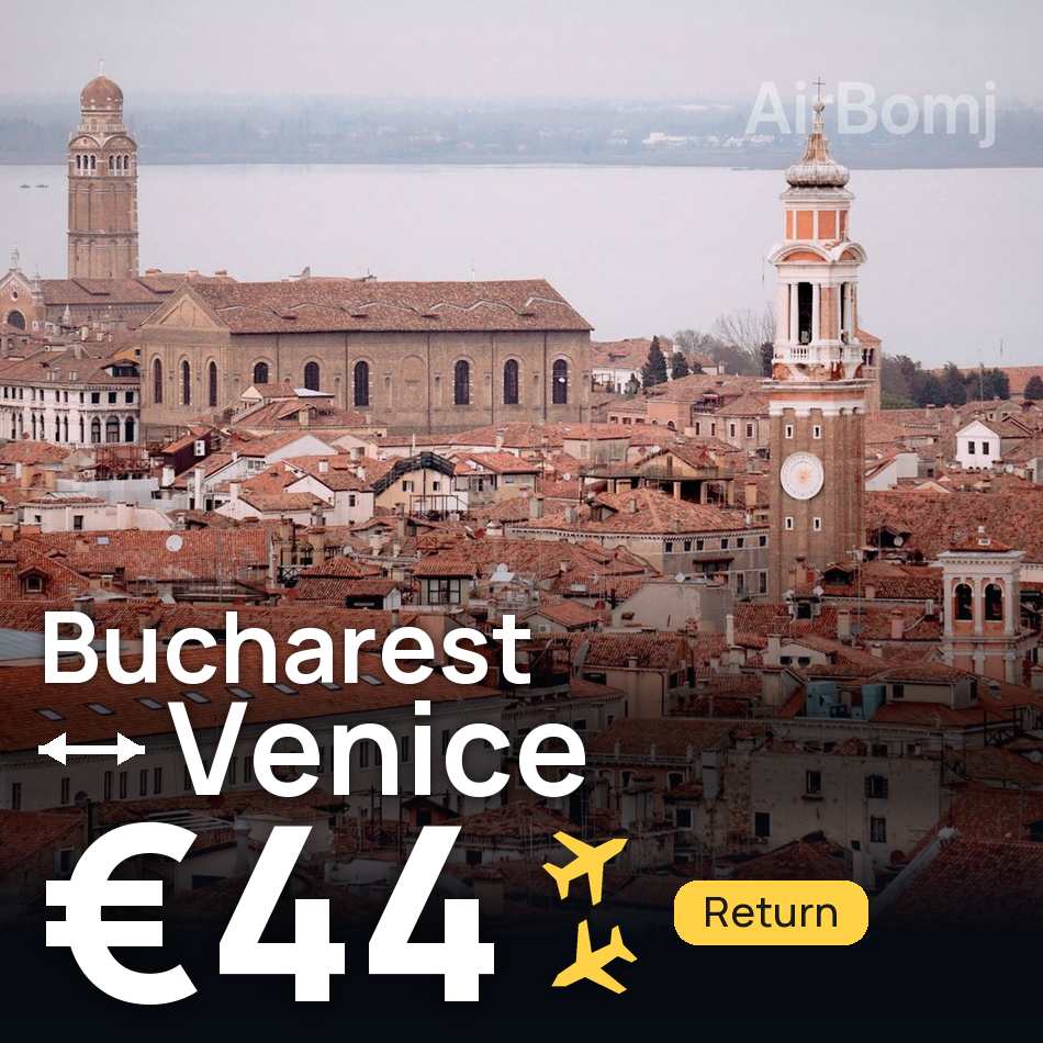 Bilet lotniczy: Bukareszt — Wenecja, €44